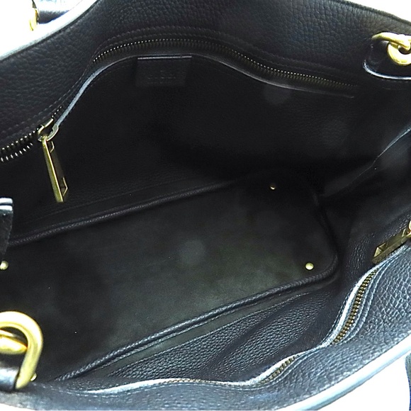 💎✨ LIKE NEW✨💎 3way business Gucci elegant tote crossbody LEATHER grainy - Picture 10 of 13